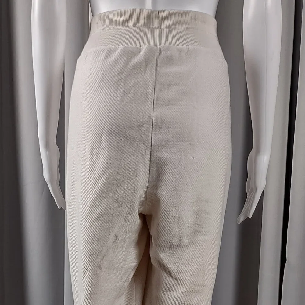 New Directions Women's 100% Cotton, Cream Colored Casual Drawstring Pants Size L - Picture 4 of 10